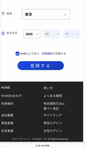 VIVO(ビーボ)登録手順3